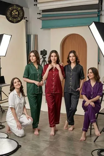 Elegant Women’s Night Suits in Silk Fabric