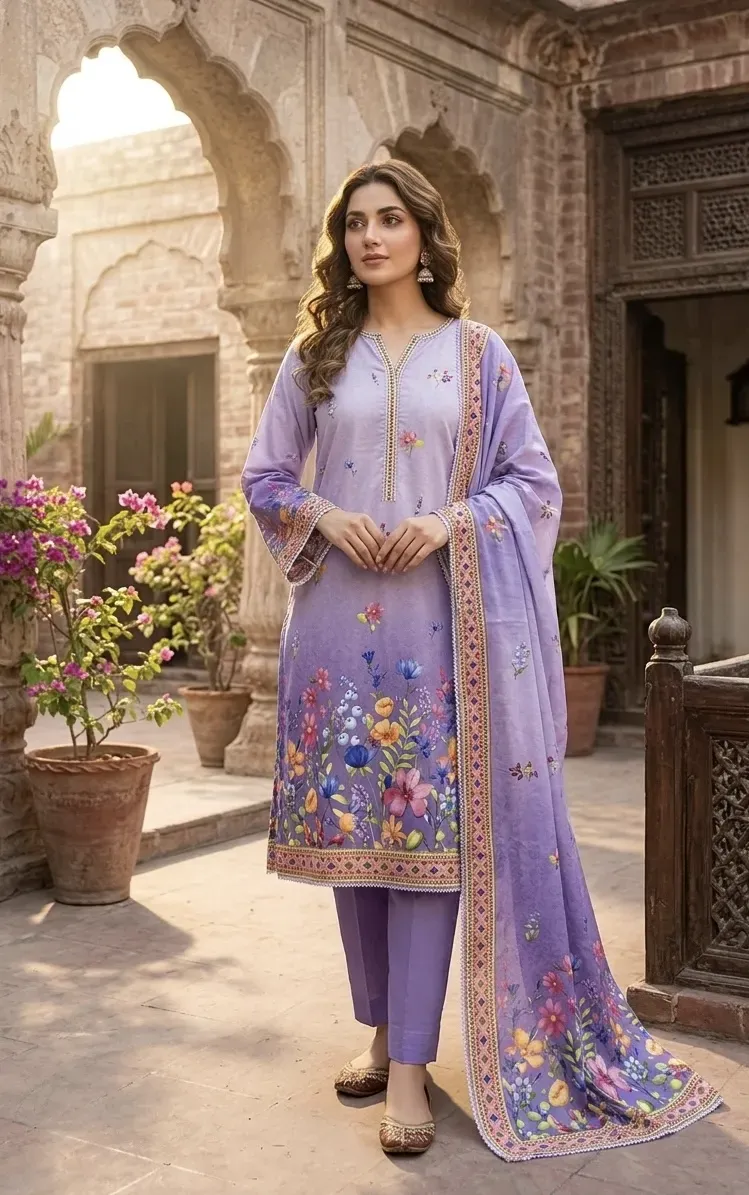 SM ATTIRE 3-piece Lawn collection Ready to wear