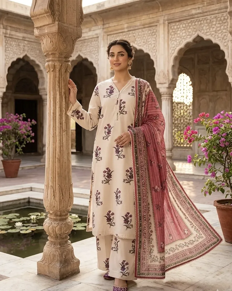 SM ATTIRE 3 piece Lawn Collection Ready to wear
