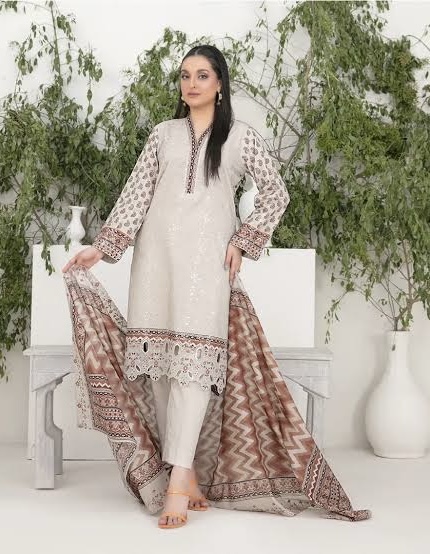 SM Attire -Shazmina Collection Unstitched Lawn Embroidered