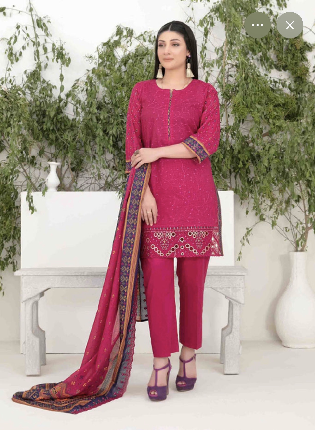 SM Attire -Shazmina Collection Unstitched Lawn Embroidered